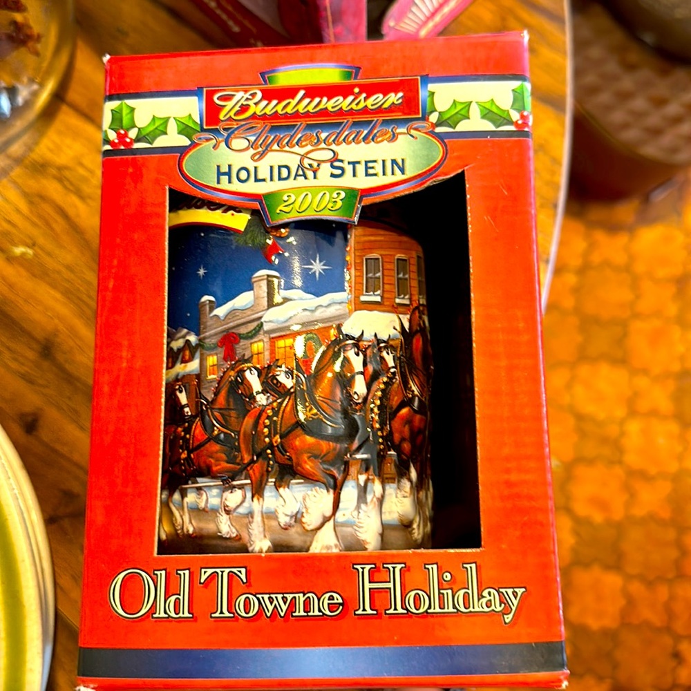 Budweiser Clydesdales Holiday Stein  2003
